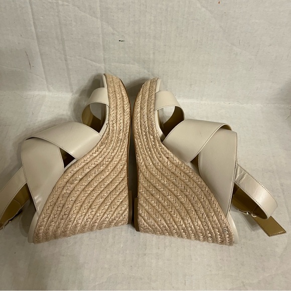 MICHAEL Michael Kors White Leather Wedge Sandals - Picture 12 of 16